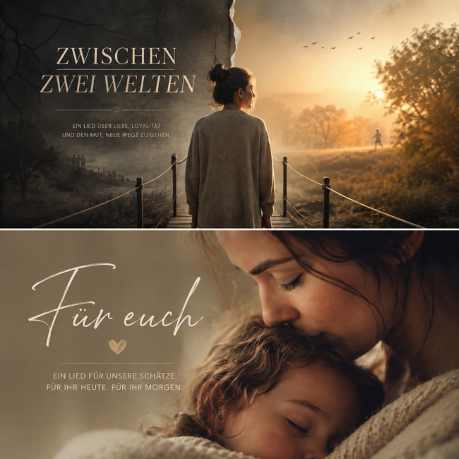 Cover der zwei Lieder: Zwischen zwei Welten - Für euch